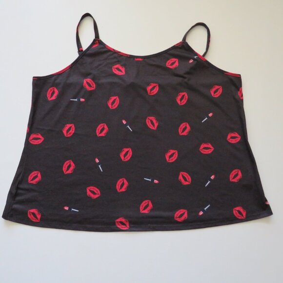 Bloomchic Made For Your Curves Red Lips Motif Sleeveless Women’s Tank Top 22-24 - Picture 2 of 8
